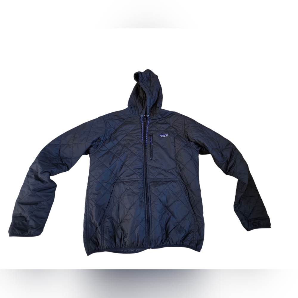 Patagonia Men's Diamond Quilted Bomber Hoody Black Size M